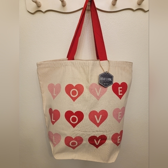 Boho Living Handbags - NWT "Love" Canvas Tote